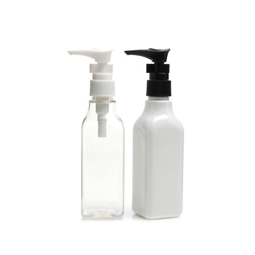 D) ミニヘッドポンプボトル(角型) N120ml_PET - YOKIプラザ - 化粧品容器