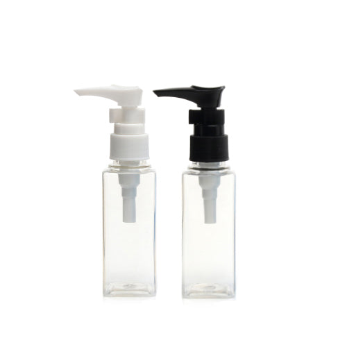 D) ミニヘッドポンプボトル(角型) T60ml_PET - YOKIプラザ - 化粧品容器