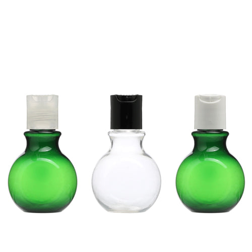 D) プレスキャップボトル(丸型) T60ml_PET - YOKIプラザ - 化粧品容器