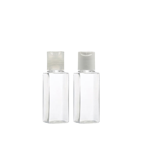 D) プレスキャップボトル(角型) T60ml_PET - YOKIプラザ - 化粧品容器