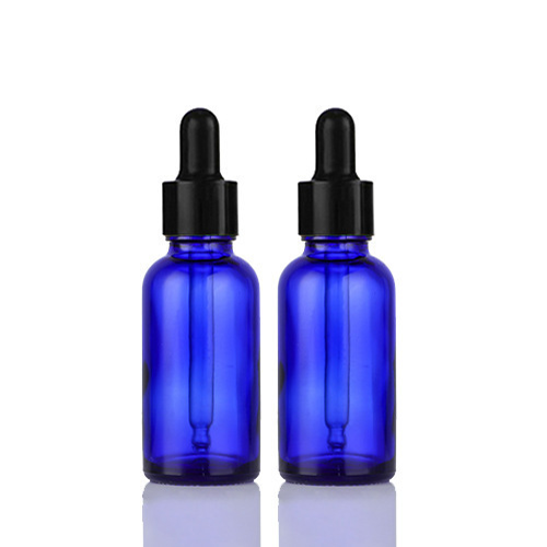 C) ガラススポイトオイル(青×ローレット無) 15ml