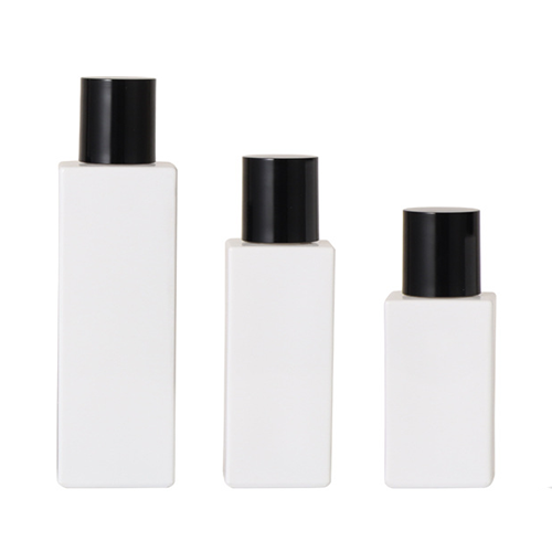 C) ガラスワンドロップポンプ(白・角型) 120ml - YOKIプラザ - 化粧品容器