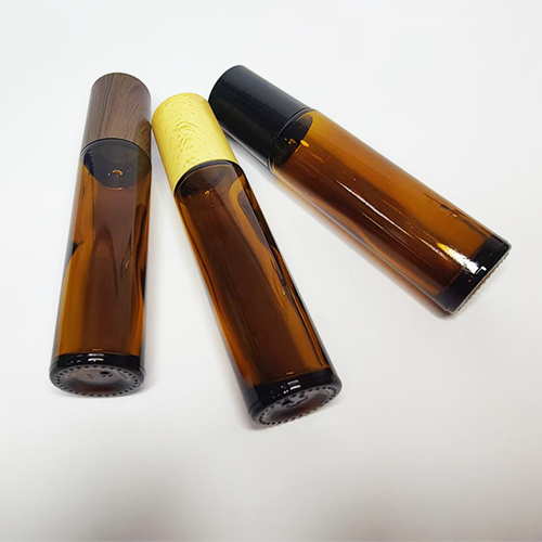 C) ガラス ロールオンオイル容器(茶色透明) 10ml