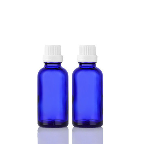 C) ガラスロック付ドロッパーボトル(青) 10ml