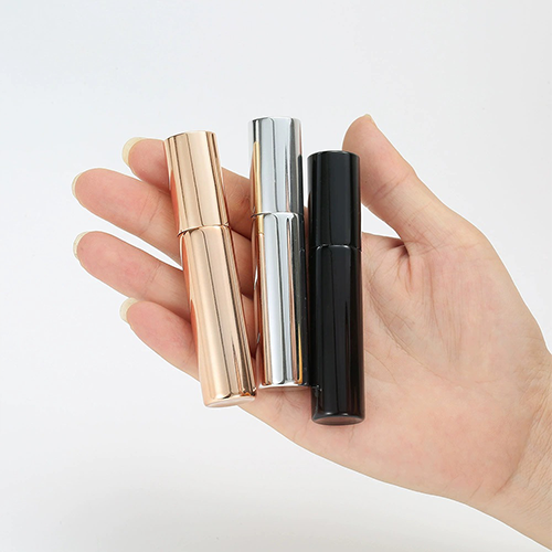 C) アルミオーバーキャップガラススプレー(アルミメッキ容器) 10ml