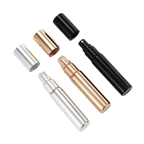 C) アルミオーバーキャップガラススプレー(アルミメッキ容器) 10ml