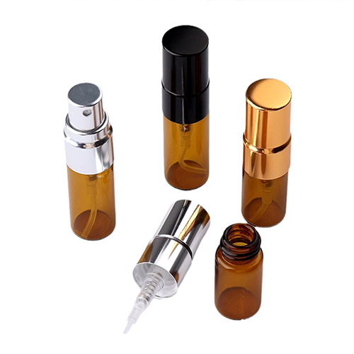 C) アルミキャップガラススプレー(茶色) 2ml
