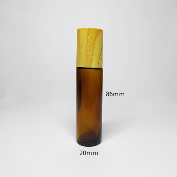 C) ガラス ロールオンオイル容器(茶色透明) 10ml