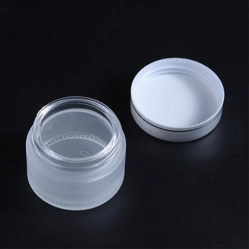 C) ガラスクリームジャー(半透明×黒キャップ) 100g - YOKIプラザ - 化粧品容器