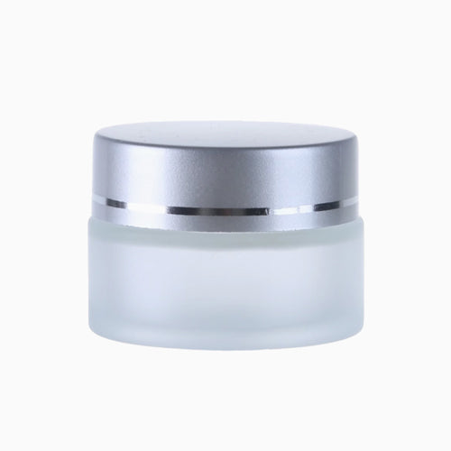 C) ガラスクリームジャー(半透明×アルミキャップ) 100g - YOKIプラザ - 化粧品容器