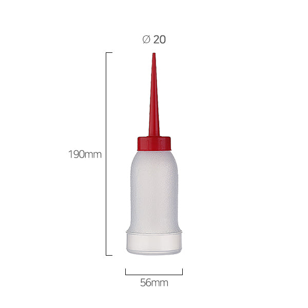 L) オイル用トンガリキャップボトル(赤) 150ml_PE