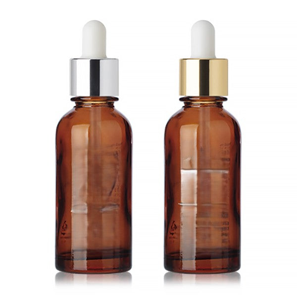 L) 金冠・銀冠ガラススポイトボトル(茶ボトル) CRL50ml