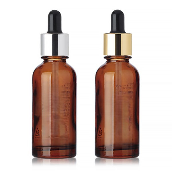 L) 金冠・銀冠ガラススポイトボトル(茶ボトル) CRL50ml