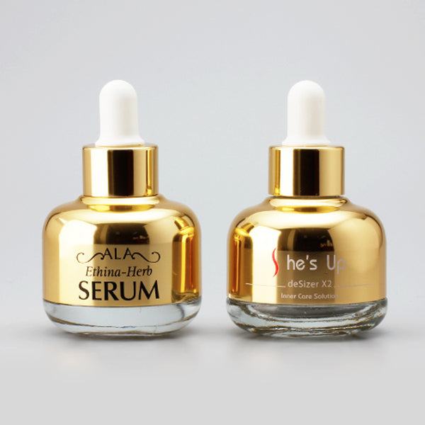 L) ガラス+アルミスポイトボトル(ゴールド) 30ml