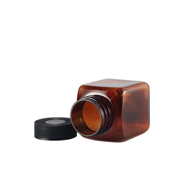 L) 広口キャップボトル(Bタイプ角型) 120ml_PET