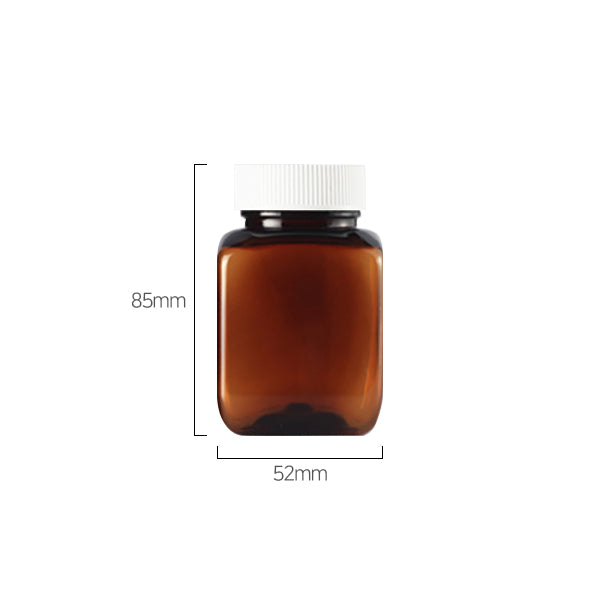 L) 広口キャップボトル(Bタイプ角型) 120ml_PET