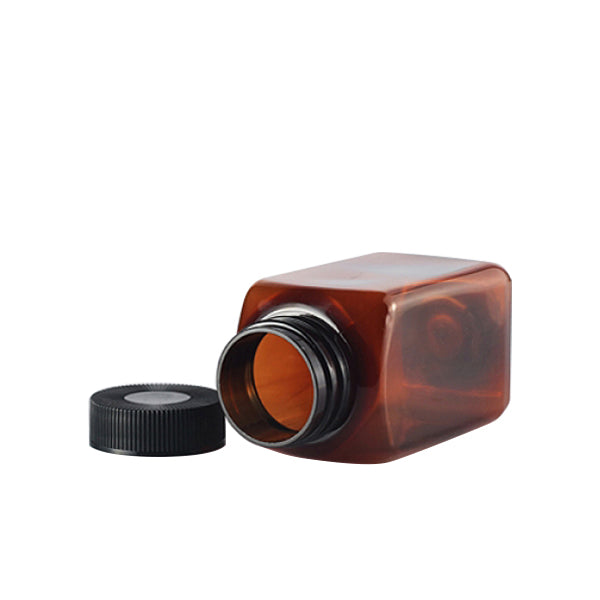 L) 広口キャップボトル(Bタイプ角型) 200ml_PET