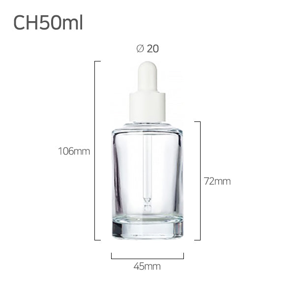L) ガラススポイトボトル(ローレット無し) CH15,30,50ml