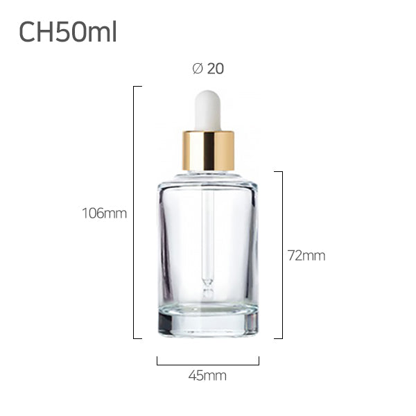 L) 金冠・銀冠ガラススポイトボトル CH15,30,50ml