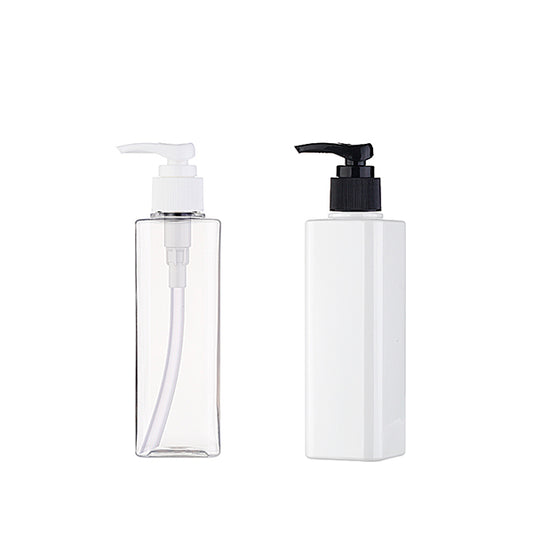 L) ポンプボトル(Dタイプ/角型) S200ml_PET - YOKIプラザ - 化粧品容器