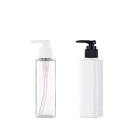 L) ポンプボトル(Dタイプ/角型) S150ml_PET - YOKIプラザ - 化粧品容器