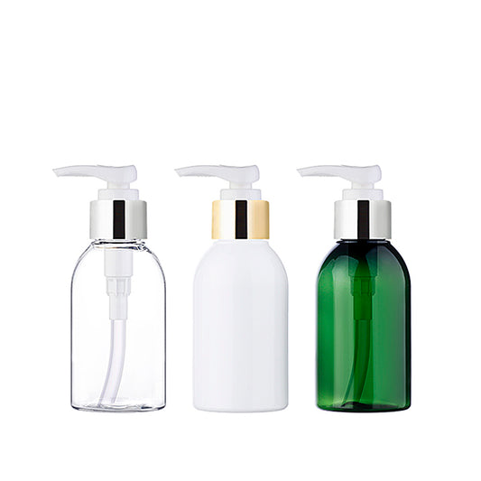 L) 金冠・銀冠ポンプボトル(Dタイプ) CC120ml_PET - YOKIプラザ - 化粧品容器