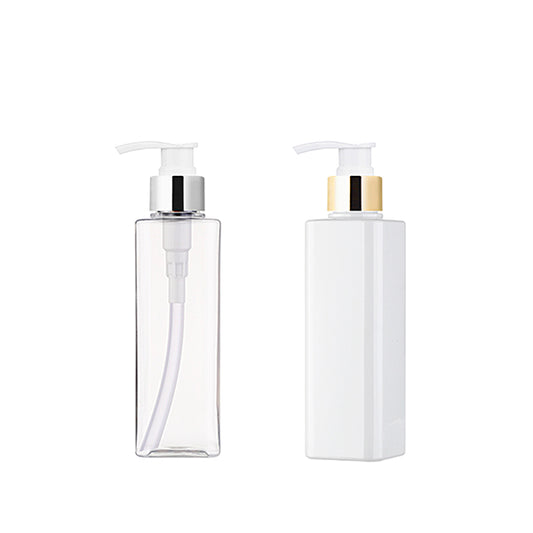 L) 金冠・銀冠ポンプボトル(角型/Bタイプ) S200ml_PET - YOKIプラザ - 化粧品容器