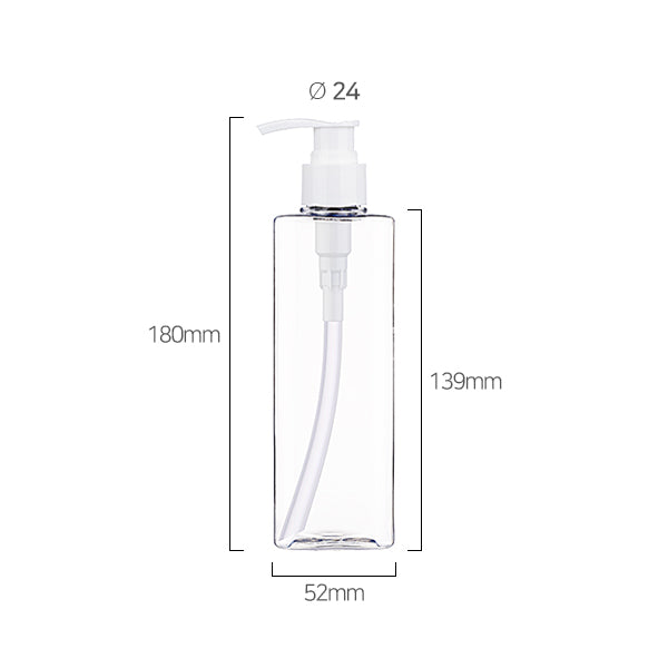 L) ポンプボトル(Bタイプ/角型) S300ml_PET
