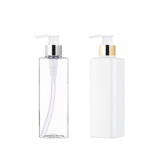 L) 金冠・銀冠ポンプボトル(角型/Bタイプ) S300ml_PET - YOKIプラザ - 化粧品容器