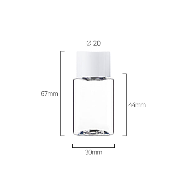 L) 中栓付スクリューキャップ(角型×肉厚キャップ) S30ml_PET