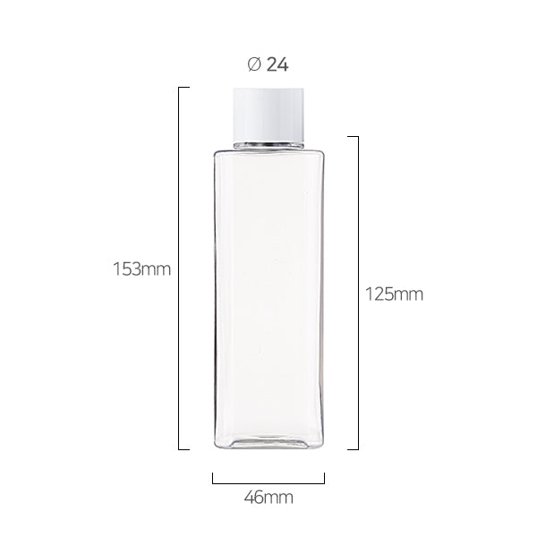 L) 中栓付スクリューキャップ(角型×肉厚キャップ) S200ml_PET