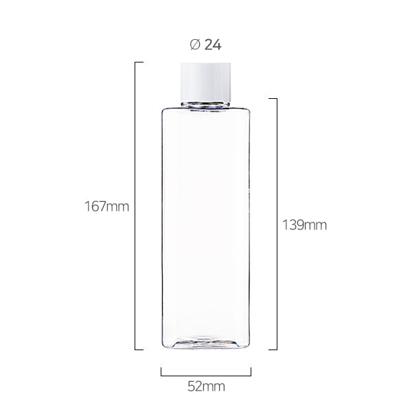 L) 中栓付スクリューキャップ(角型×肉厚キャップ) S300ml_PET