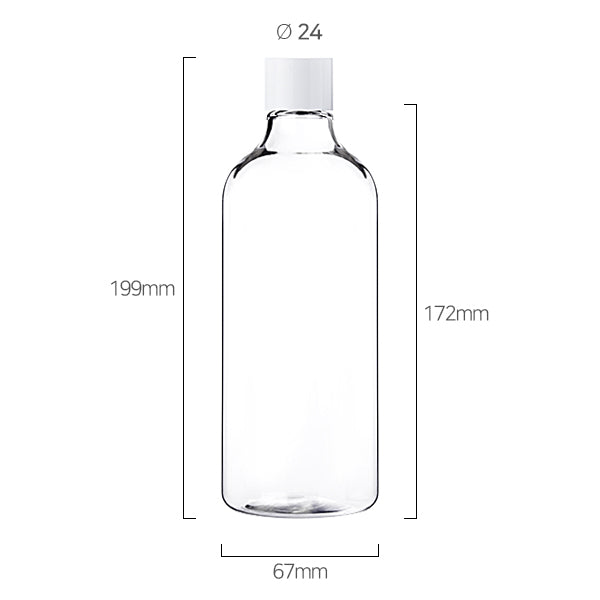 L) 中栓付スクリューキャップ(肉厚キャップ) CW500ml_PET