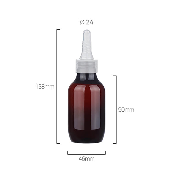 L) トンガリキャップ(蓋一体型-DY) CAW100ml_PET