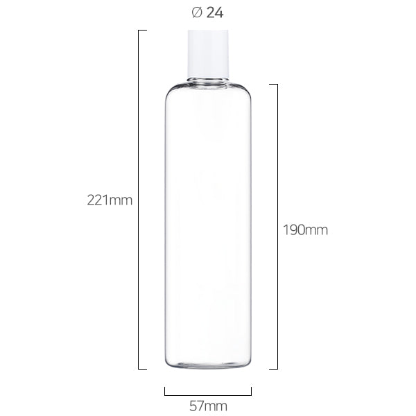 L) 中栓付スクリューロングキャップボトル(透明) CRL410ml_PET