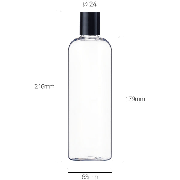 L) 中栓付スクリューロングキャップボトル CRL500ml_PET