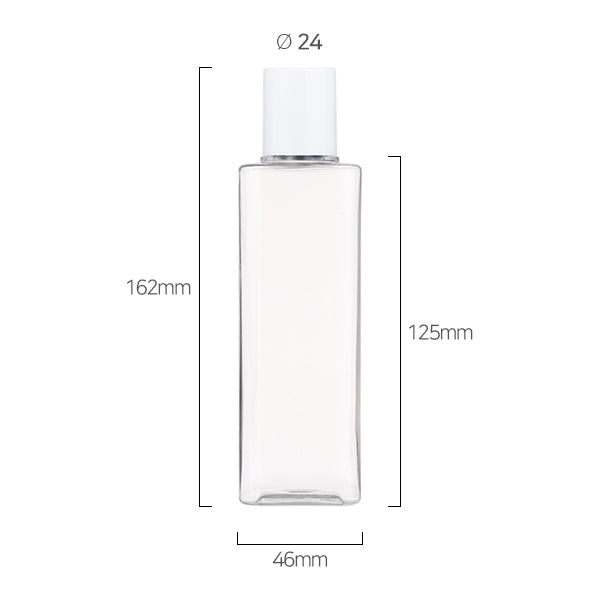 L) 中栓付スクリューロングキャップボトル(角型) S200ml_PET