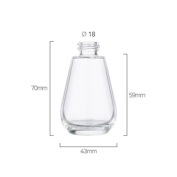L) ガラスボトル単品(水滴型) 30ml