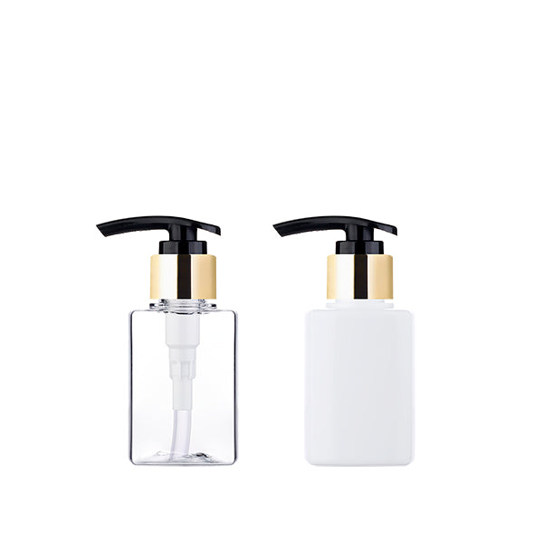 L) 金冠・銀冠ポンプボトル(角型/黒ポンプ) S125ml_PET