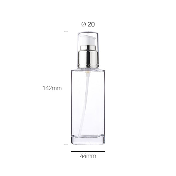 L) 金冠・銀冠ガラスドロップポンプ(角型) S100ml