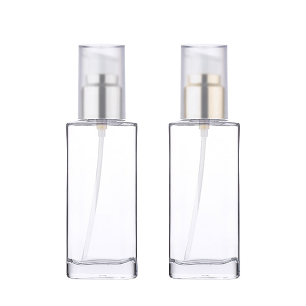 L) 金冠・銀冠ガラスドロップポンプ(角型×角張りキャップ) S100ml