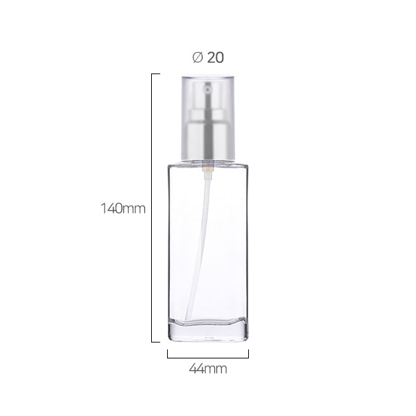 L) フルメタルガラスドロップポンプ(角型×角張りキャップ) S100ml