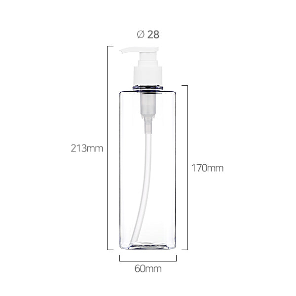 L) 防水ポンプボトル(G2タイプ/角型) S500ml_PET