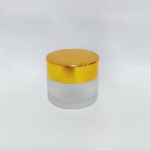 C) ガラスクリームジャー(半透明×アルミキャップ) 100g - YOKIプラザ - 化粧品容器
