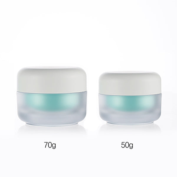 L) クリームジャー(マット×ミント内容器) 50,70g_PET-G