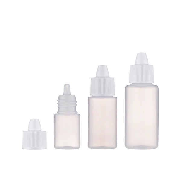 L) 点眼ボトル(安全×白キャップ) 5ml・10ml・15ml_PE