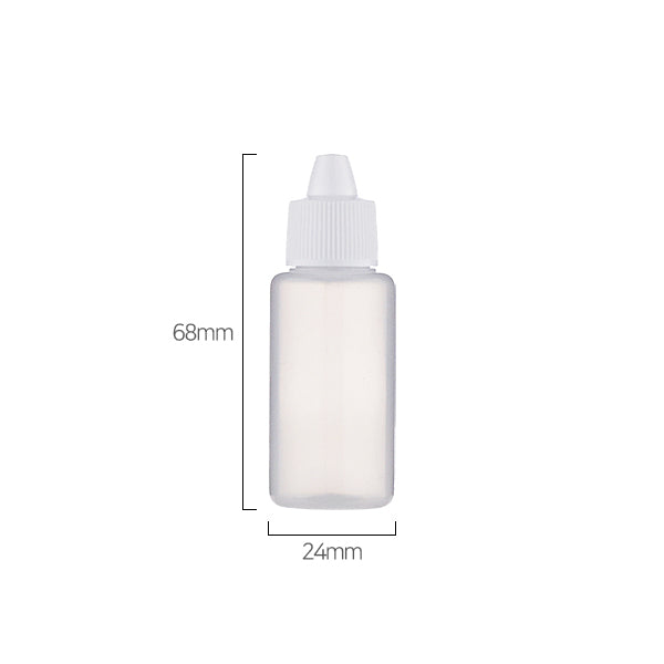 L) 点眼ボトル(安全×白キャップ) 5ml・10ml・15ml_PE