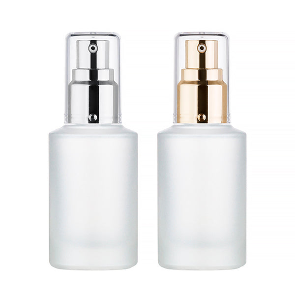 L) フルメタル ガラスドロップポンプ(半透明パール) CH50ml - YOKIプラザ - 化粧品容器