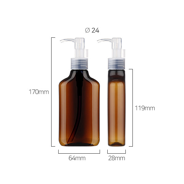 L) オイル用ポンプボトル(スクエア) 150ml_PET - YOKIプラザ - 化粧品容器