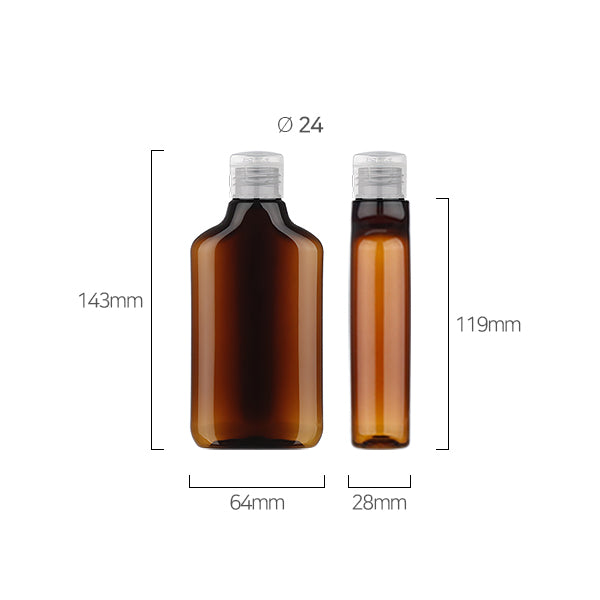 L) ワンタッチキャップボトル(スクエア) 150ml_PET - YOKIプラザ - 化粧品容器